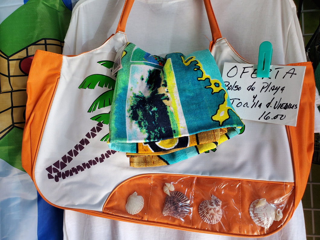 Especial bolso y toalla de playa con diseño exclusivo de Vieques