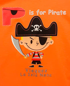 T-shirt toddler P is for Pirate, Vieques